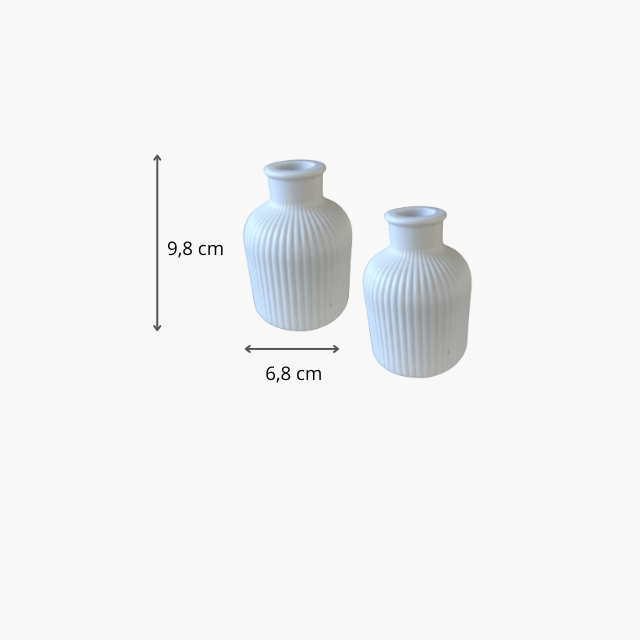 Kit 2 Vasos 10cm Gesso
