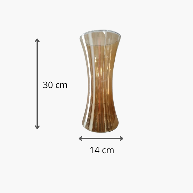 Vaso Vidro 30cm Âmbar