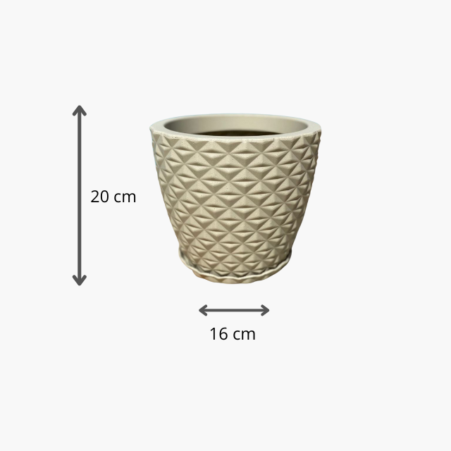 Vaso Coluna Diamante 20cm para Plantas Polietileno