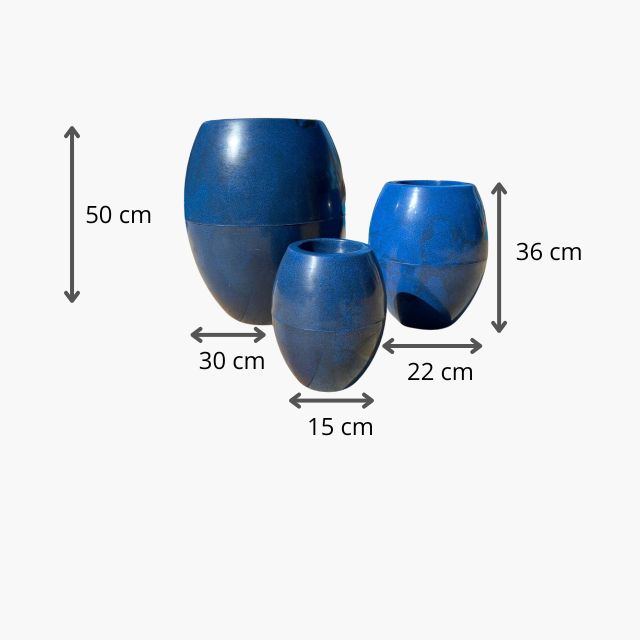 Kit 3 Vasos Polietileno para Plantas (Compre 1 Leve 3)