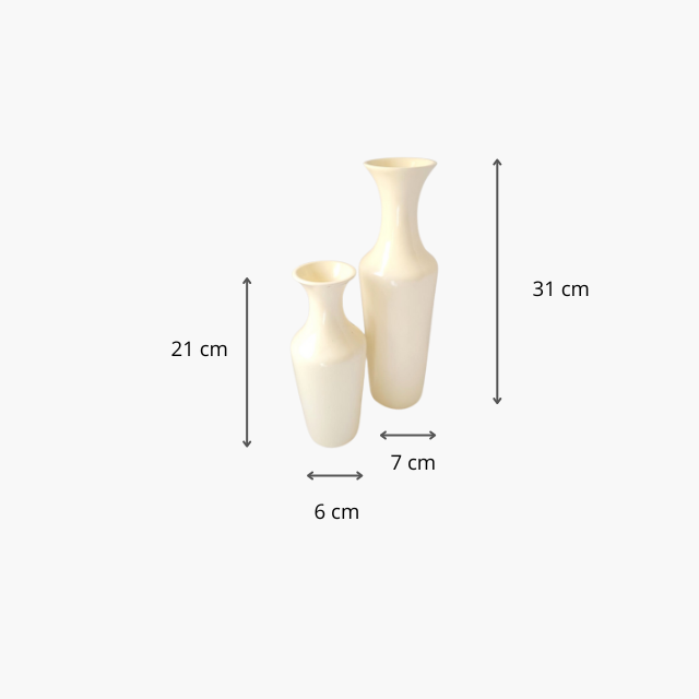 Kit 2 Vasos 31cm Cerâmica Chic