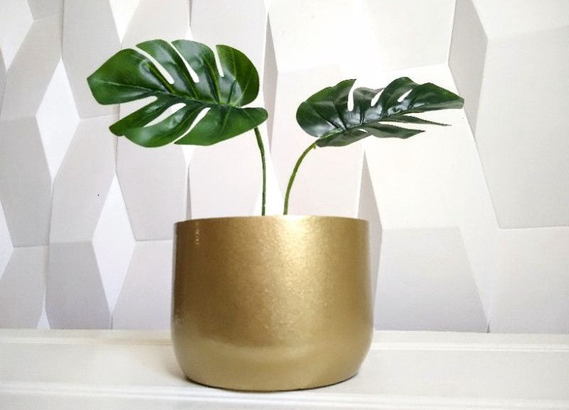 Vaso Decorativo Dourado Ouro para Plantas