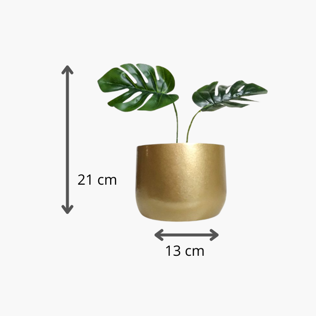 Vaso Decorativo Dourado Ouro para Plantas