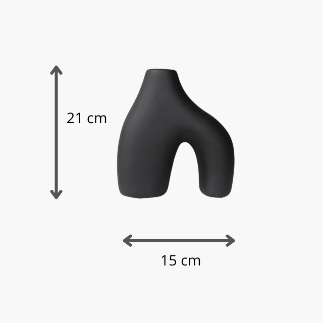 Vaso Nórdico Cerâmica Minimalista