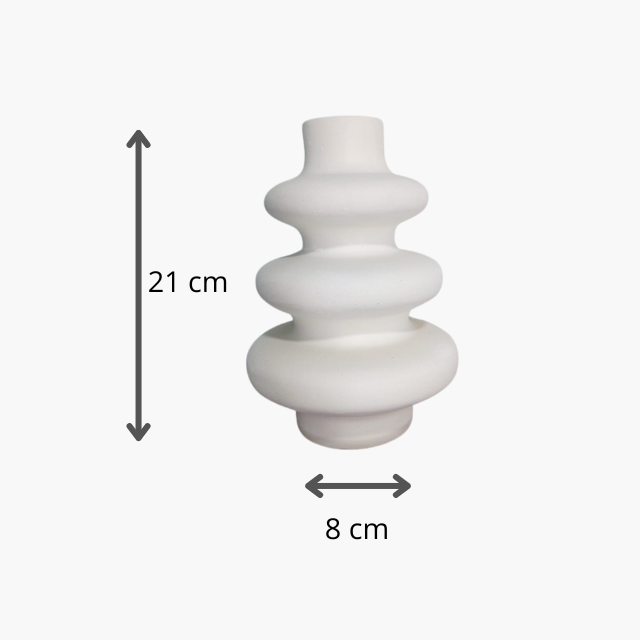 Vaso Nórdico Espiral Gesso