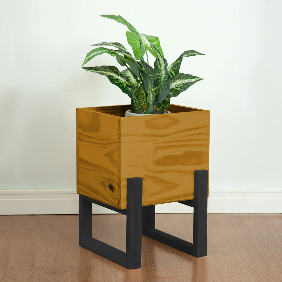 Cachepot Madeira Natural Industrial