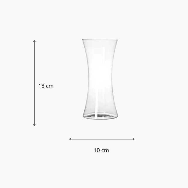 Vaso Vidro 18cm Decorativo Flores
