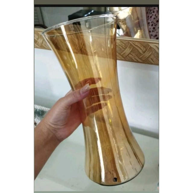 Vaso Vidro 30cm Âmbar