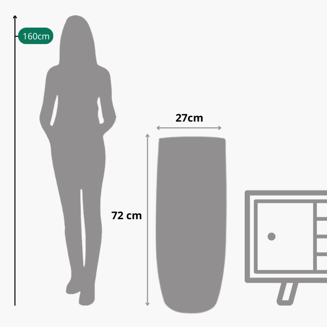 Vaso Imperial - Acabamento Metalizado