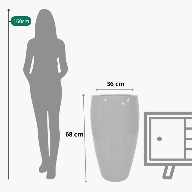 Vaso em Fibra de Vidro Monaco