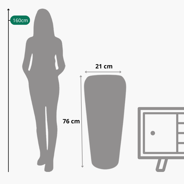 Vaso Coluna Canyon - Tom Terracotta