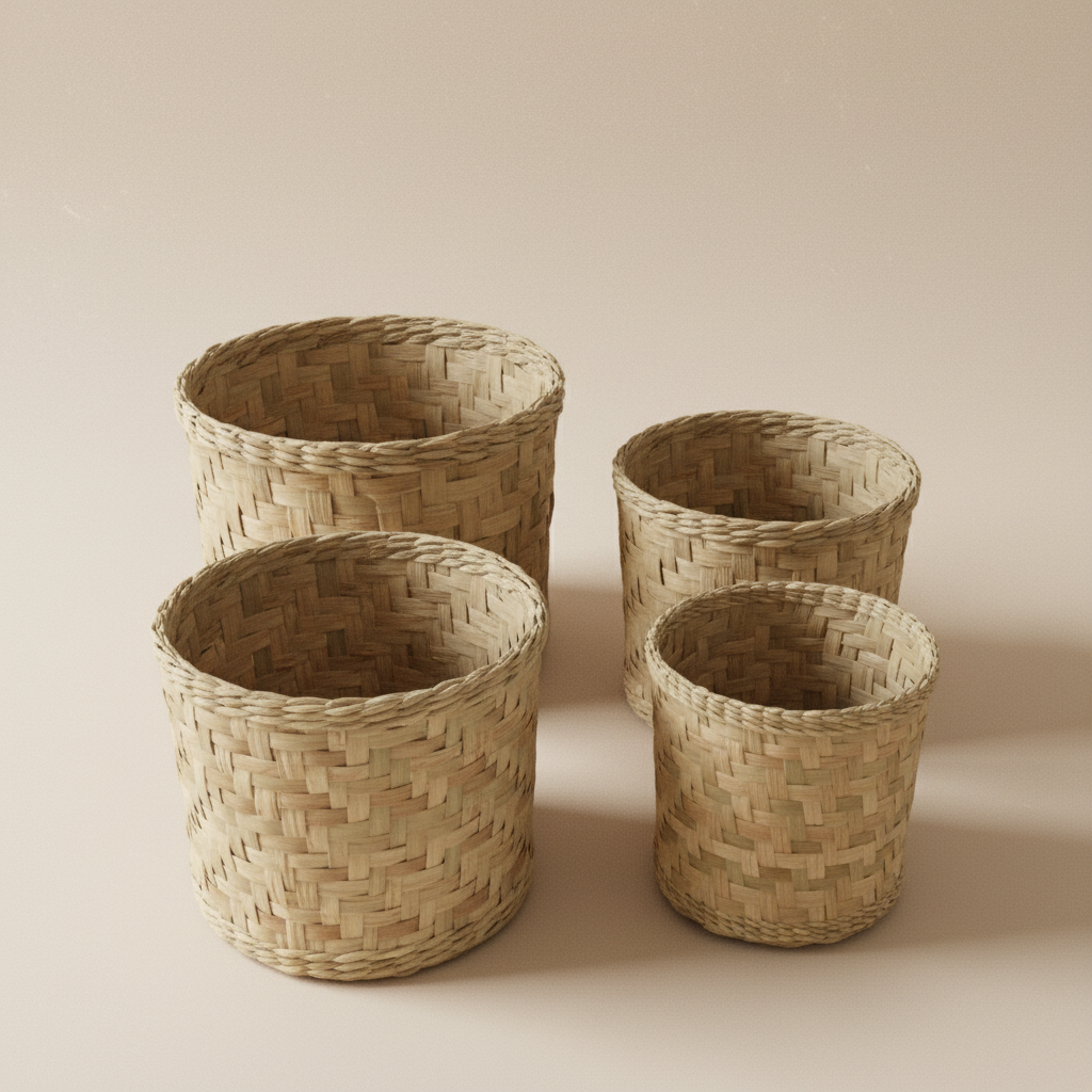 Kit Cachepots Taboa Craft (4 Unidades) — Série Natureza