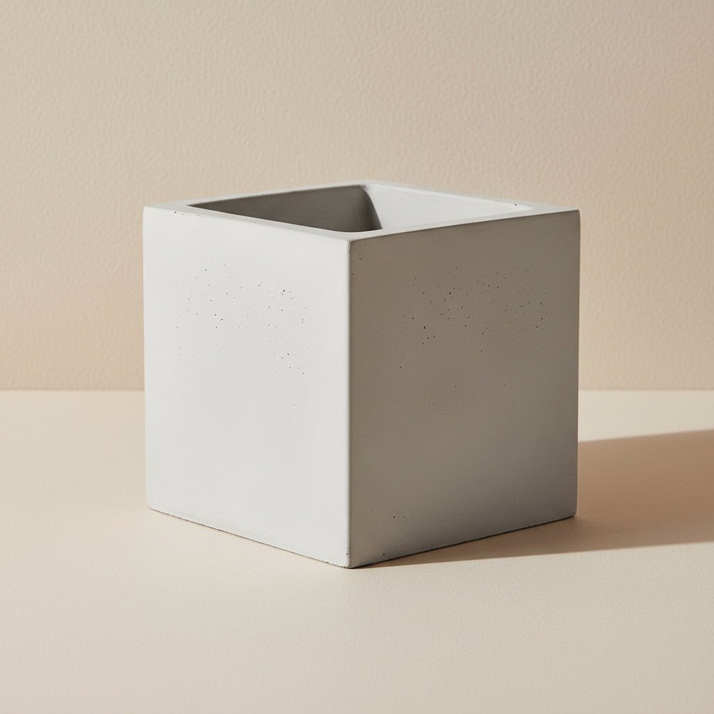 Vaso Cubo Urban Grey — Série Mineral