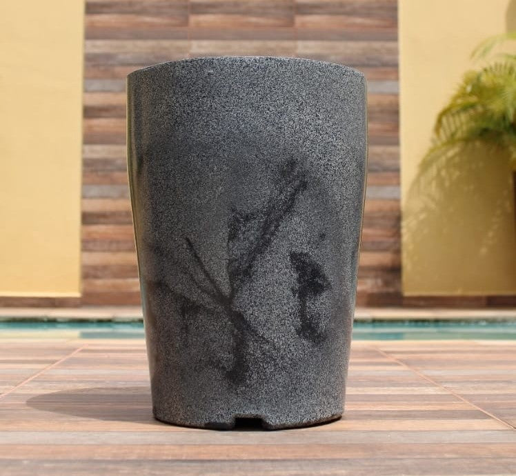 Vaso Coluna 40cm Cinza