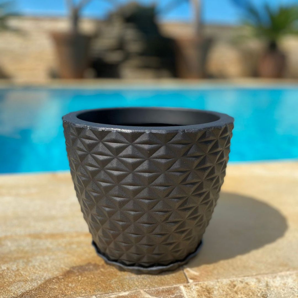 Vaso Coluna Diamante 20cm para Plantas Polietileno