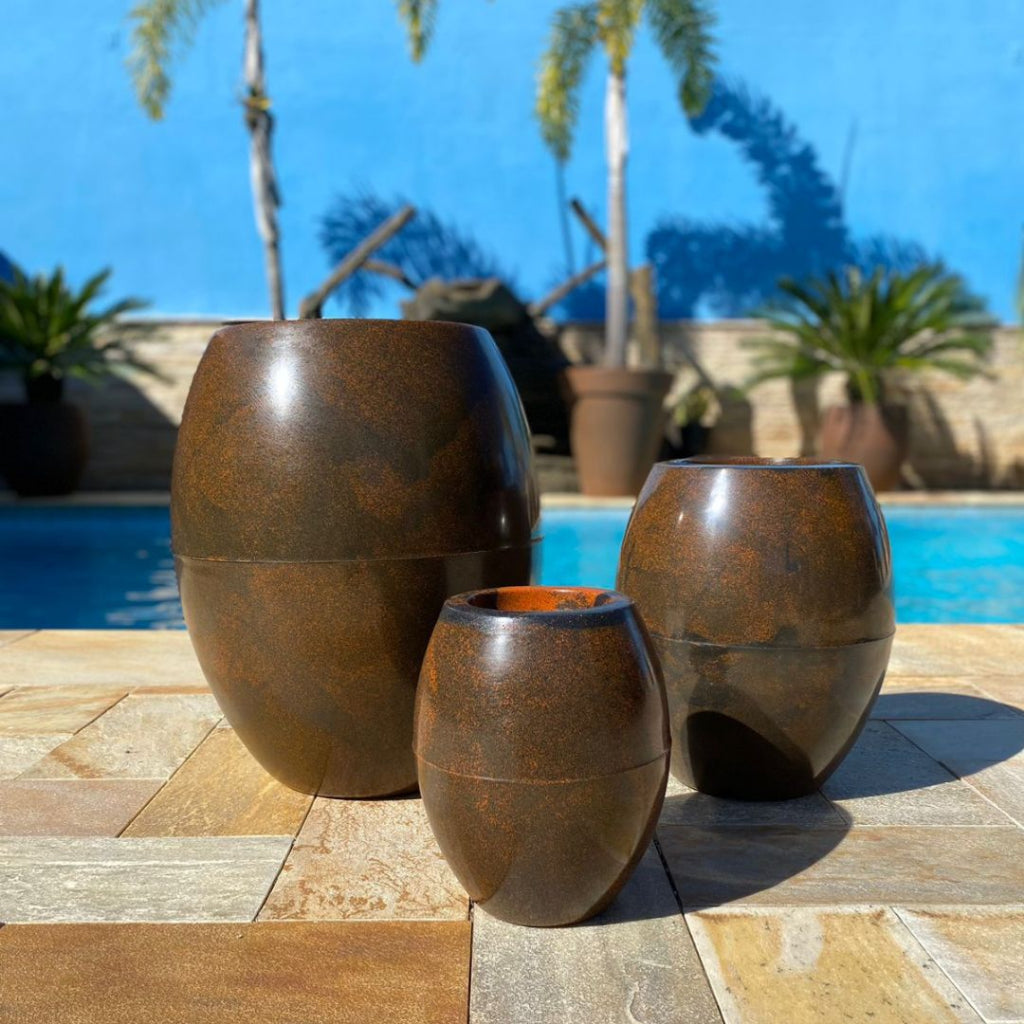 Kit 3 Vasos Polietileno para Plantas (Compre 1 Leve 3)