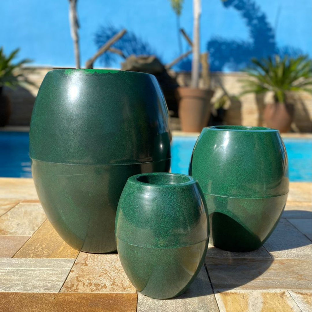 Kit 3 Vasos Polietileno para Plantas (Compre 1 Leve 3)