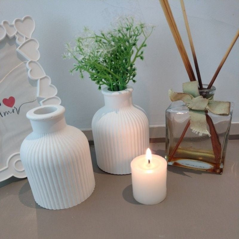 Kit 2 Vasos 10cm Gesso