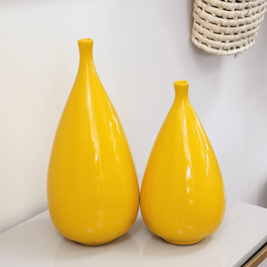Dupla de Vasos de Cerâmica Oval