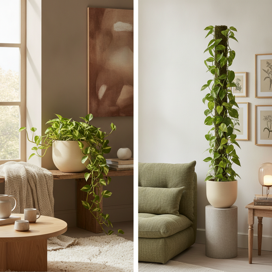 Vaso Ideal para Pothos (Jiboia): Cultivo Pendente ou Subindo no Tutor