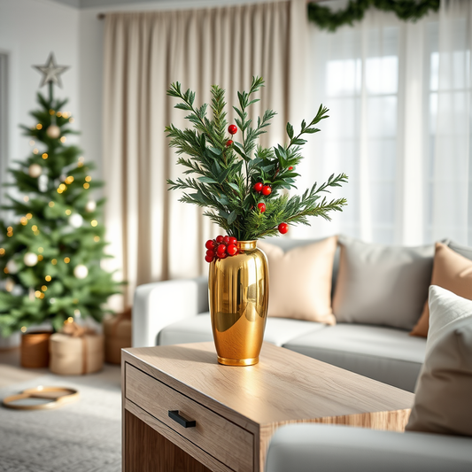 Vasos que combinam com decoração natalina