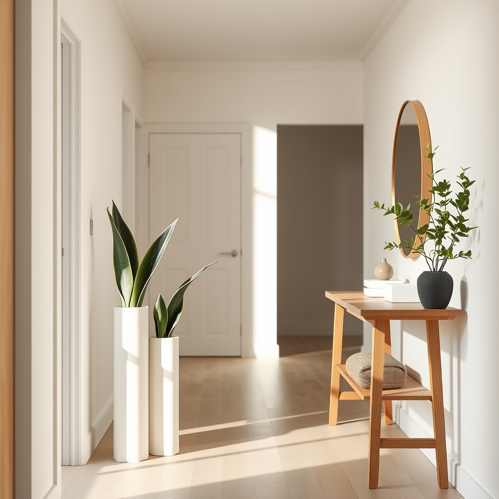 Como decorar corredor com vasos