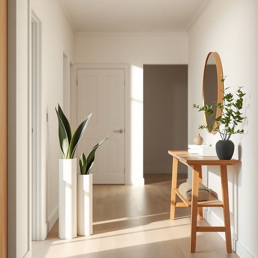 Como decorar corredor com vasos