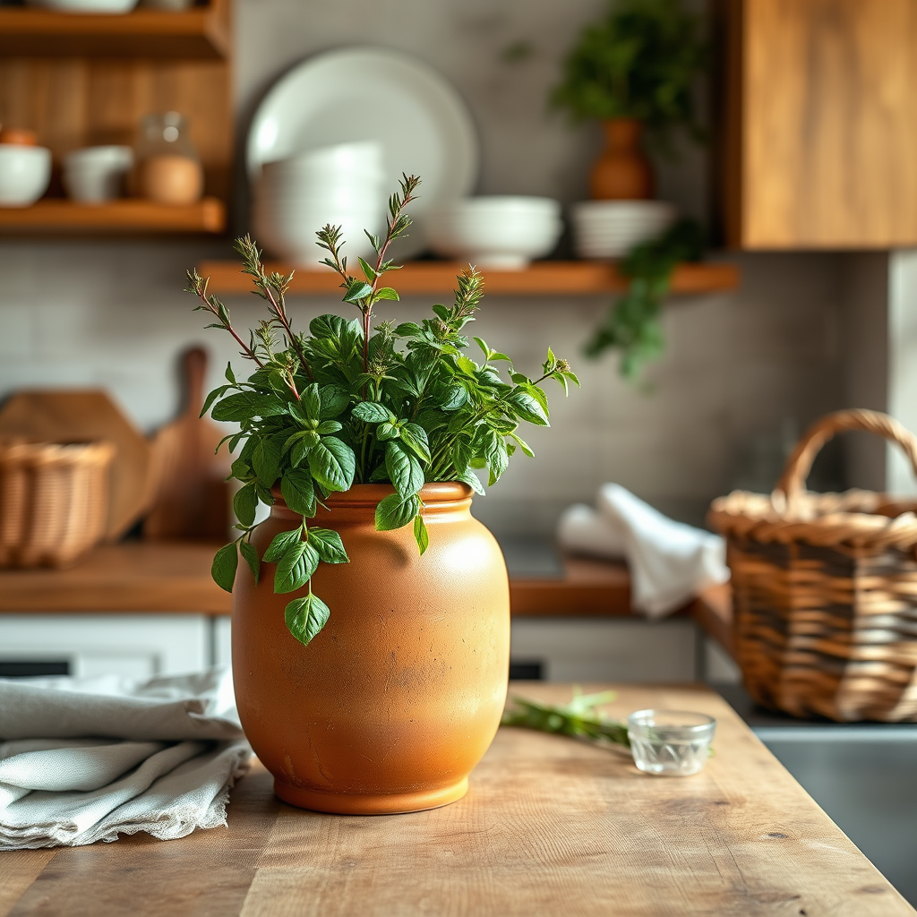 Vasos para cozinhas rústicas