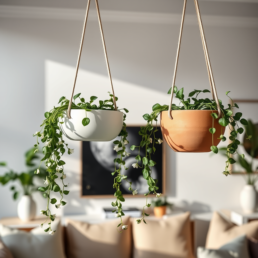 Vaso ideal para plantas pendentes