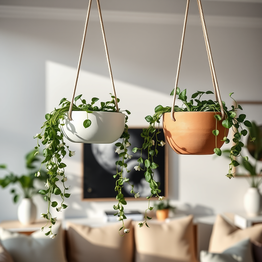 Vaso ideal para plantas pendentes
