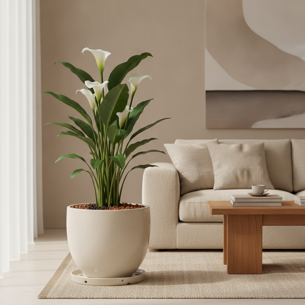 Vaso Ideal para Copo-de-Leite: Umidade e Espaço para os Tubérculos
