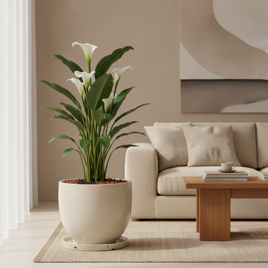 Vaso Ideal para Copo-de-Leite: Umidade e Espaço para os Tubérculos