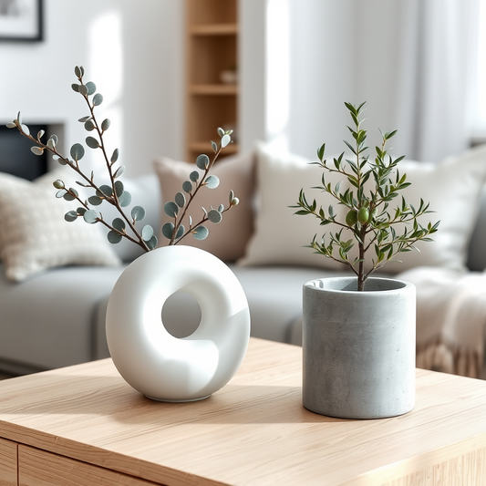 Estilo nórdico: 15 combinações de vasos brancos e cinza