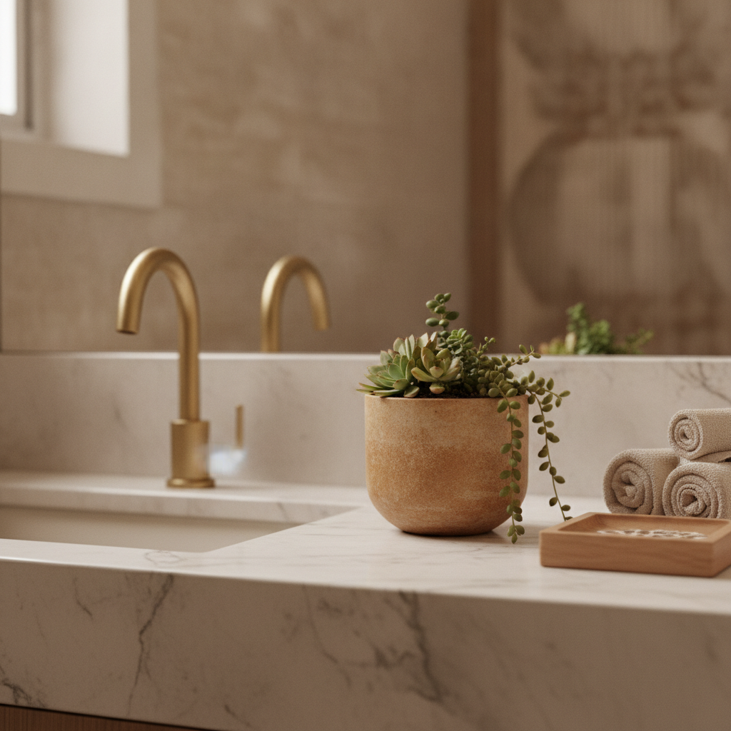 Vasos para Lavabo Elegante: Opções Compactas para Bancadas Pequenas