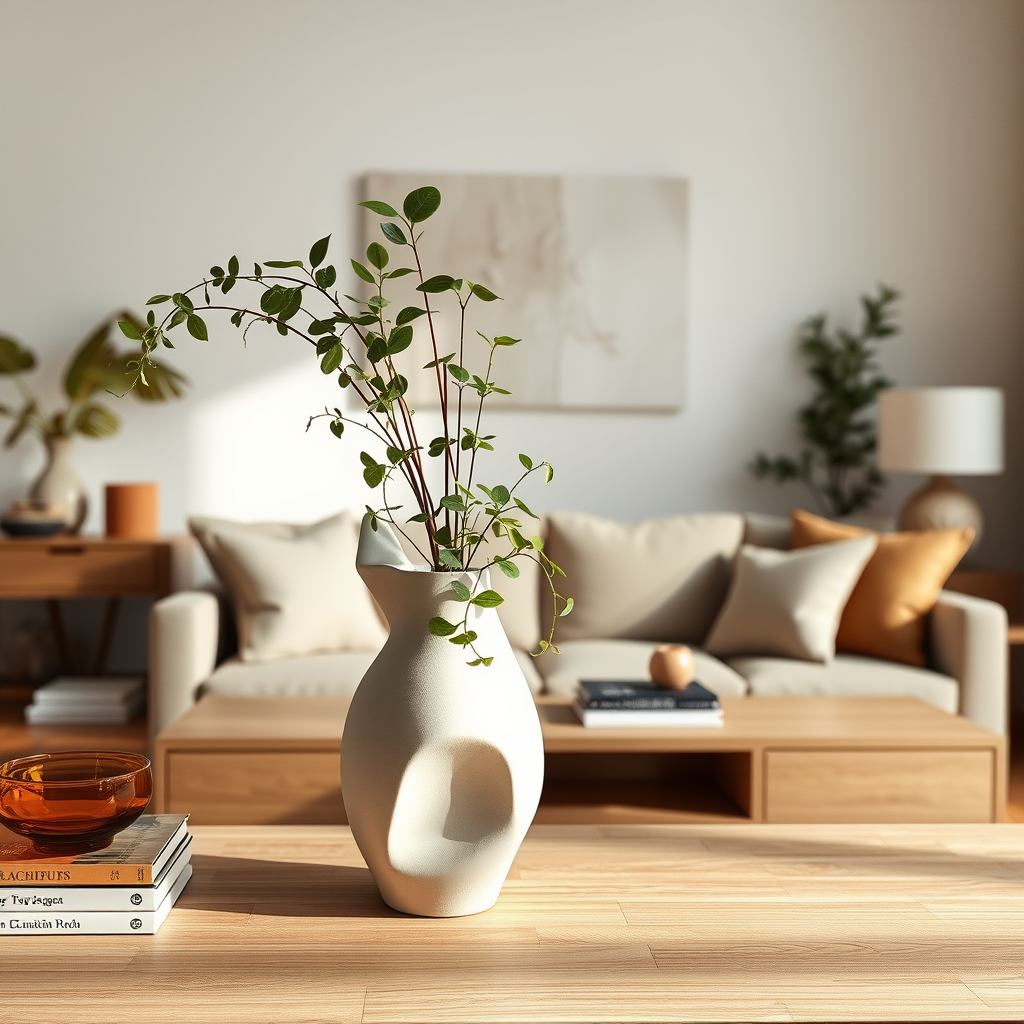 Decoração orgânica: como usar vasos de formas irregulares na sala