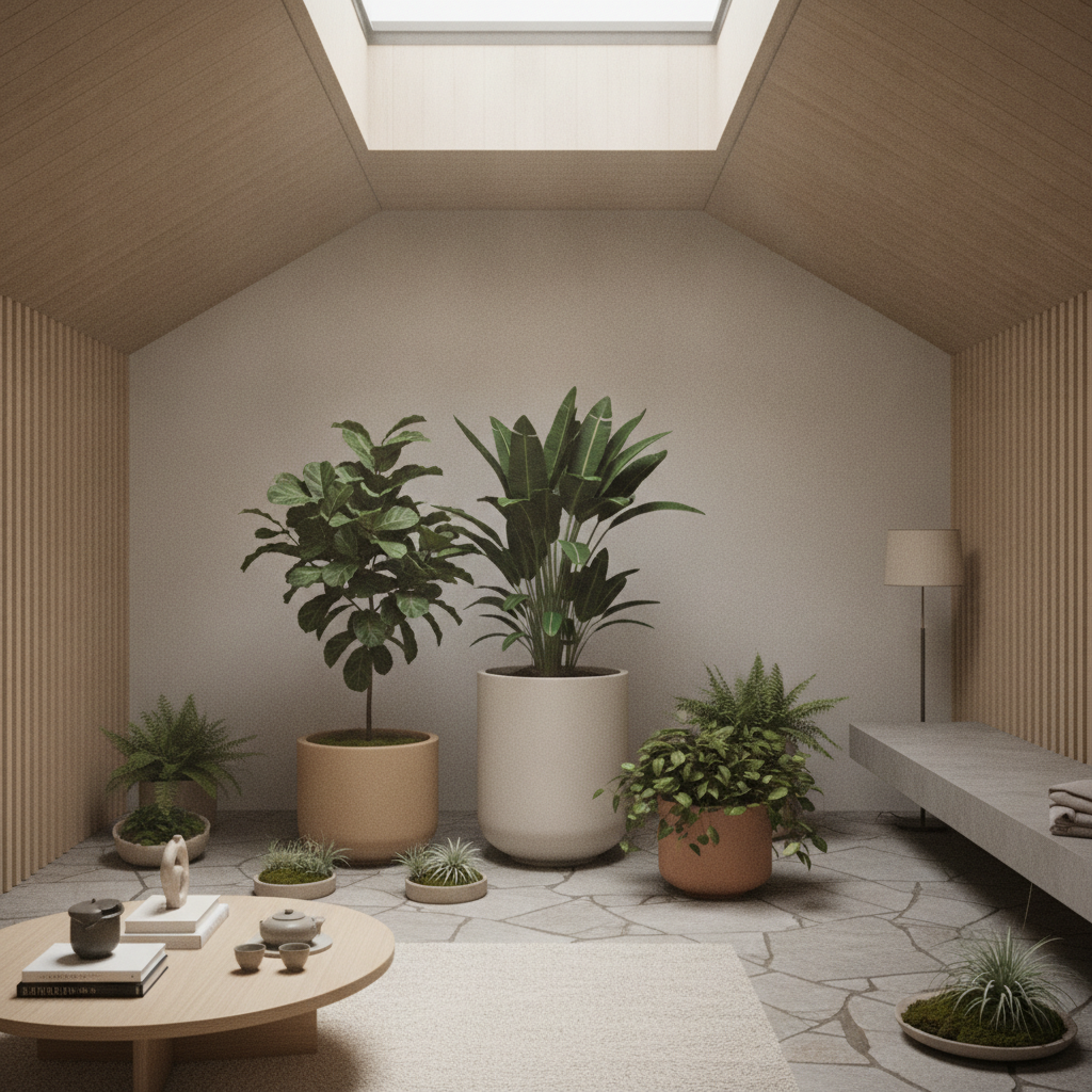 Vasos para Jardim de Inverno Interno: Aproveitamento de Luz do Teto