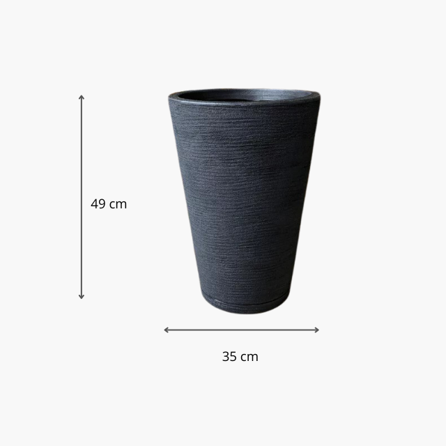 Vaso Vietnamita 49cm Polietileno Preto