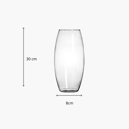 Vaso Vidro 30cm Decorativo Flores