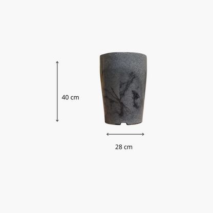 Vaso Coluna 40cm Cinza