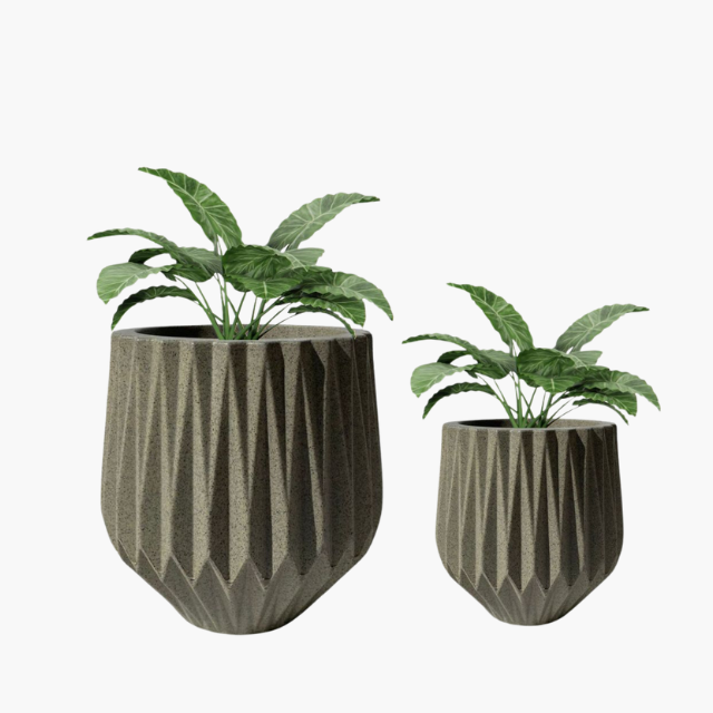 Kit 2 Vasos Origami Polietileno para Plantas