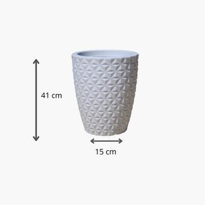 Vaso Coluna Diamante 41cm para Plantas Polietileno