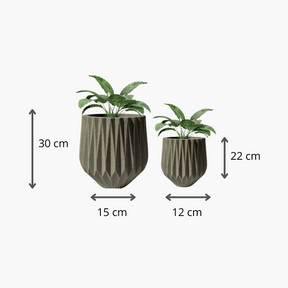 Kit 2 Vasos Origami Polietileno para Plantas