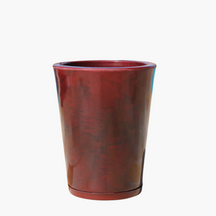 Vaso Coluna Liso 40cm para Plantas Polietileno com Prato