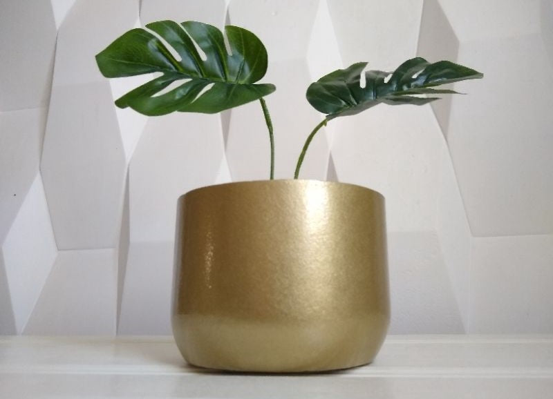 Vaso Decorativo Dourado Ouro para Plantas