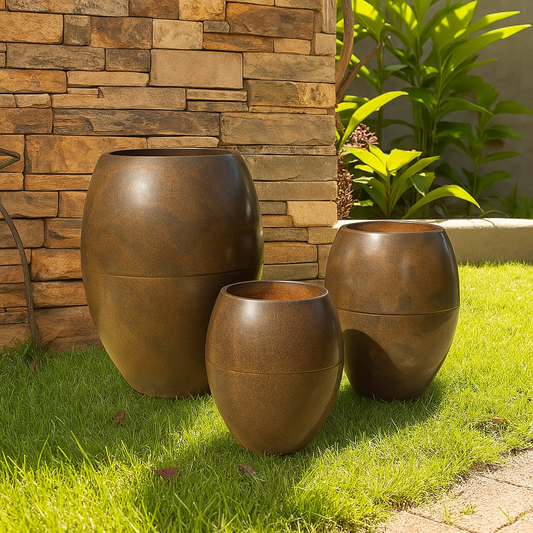 Kit 3 Vasos Polietileno para Plantas (Compre 1 Leve 3)