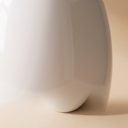 Vaso Bojudo Orb: Off-White Brilhante