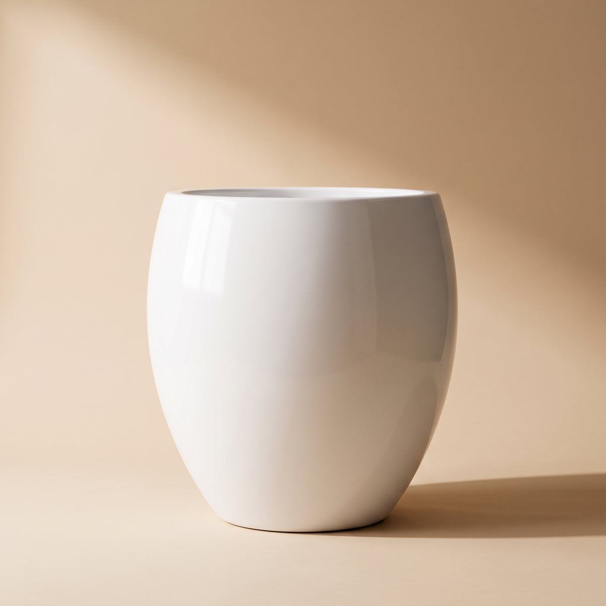 Vaso Bojudo Orb: Off-White Brilhante