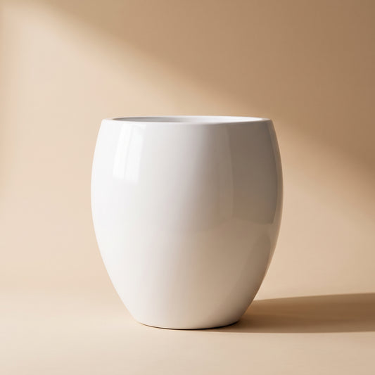 Vaso Bojudo Orb: Off-White Brilhante