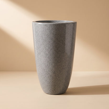 Vaso Cônico Petra — Cinza Granito