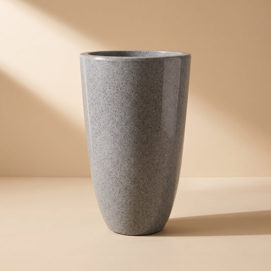 Vaso Cônico Petra — Cinza Granito